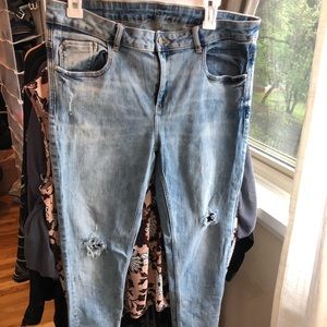 Zara distressed high waisted jeans
